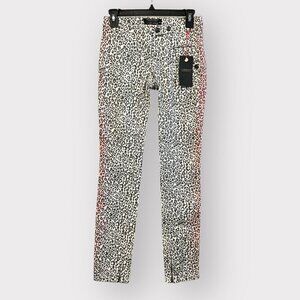 Maison Scotch NEW Leopard Print Jeans Womens sz 24R Designer Denim Pants Cheetah